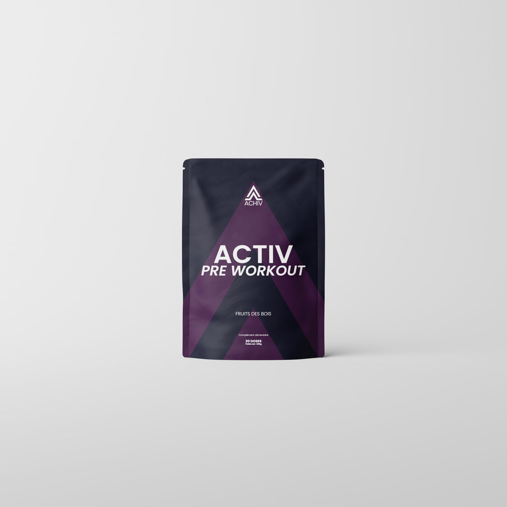PRE WORKOUT ACTIV : ÉNERGIE, PERFORMANCE, FOCUS ACHIV