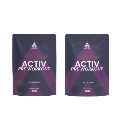 PRE WORKOUT ACTIV : ÉNERGIE, PERFORMANCE, FOCUS ACHIV